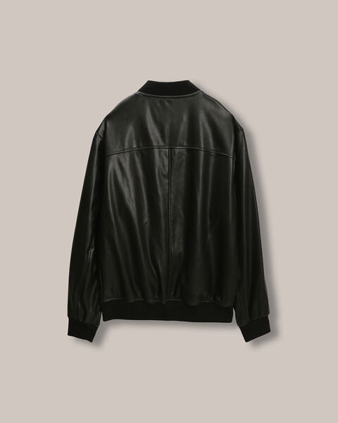 Bomber Fit Regular Efecto Piel